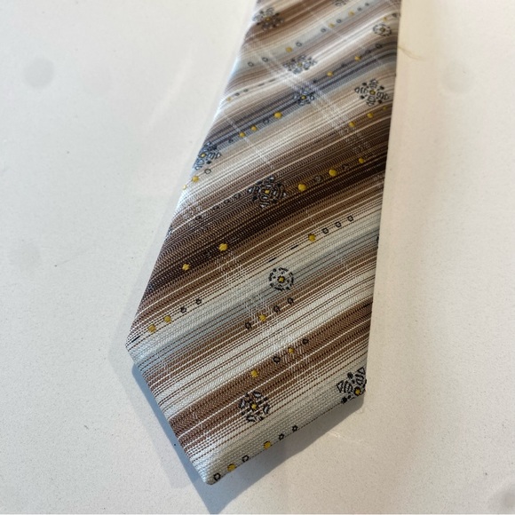 🛍️ 4 for 20$ / Leo Jourdan Brown & Tan Tie - Picture 3 of 7